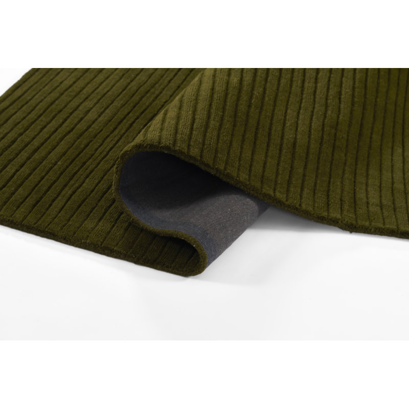  Tapis vert en laine tissé à la main Asher 9 pi x 12 pi, 9' x 12'