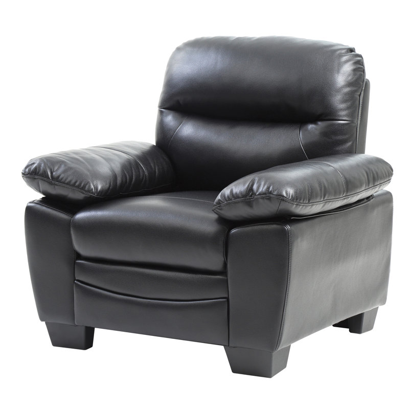 Fauteuil Mouton de 99,06 cm de large, Similicuir noir