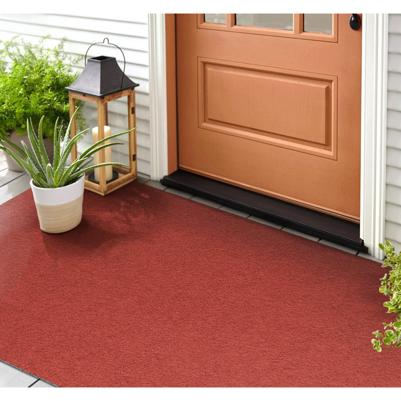 Non-Slip Outdoor Doormat, Red