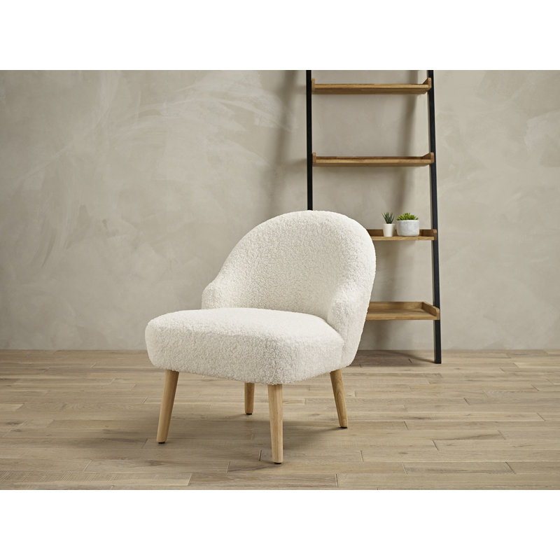 Upholstered Accent Chair, White