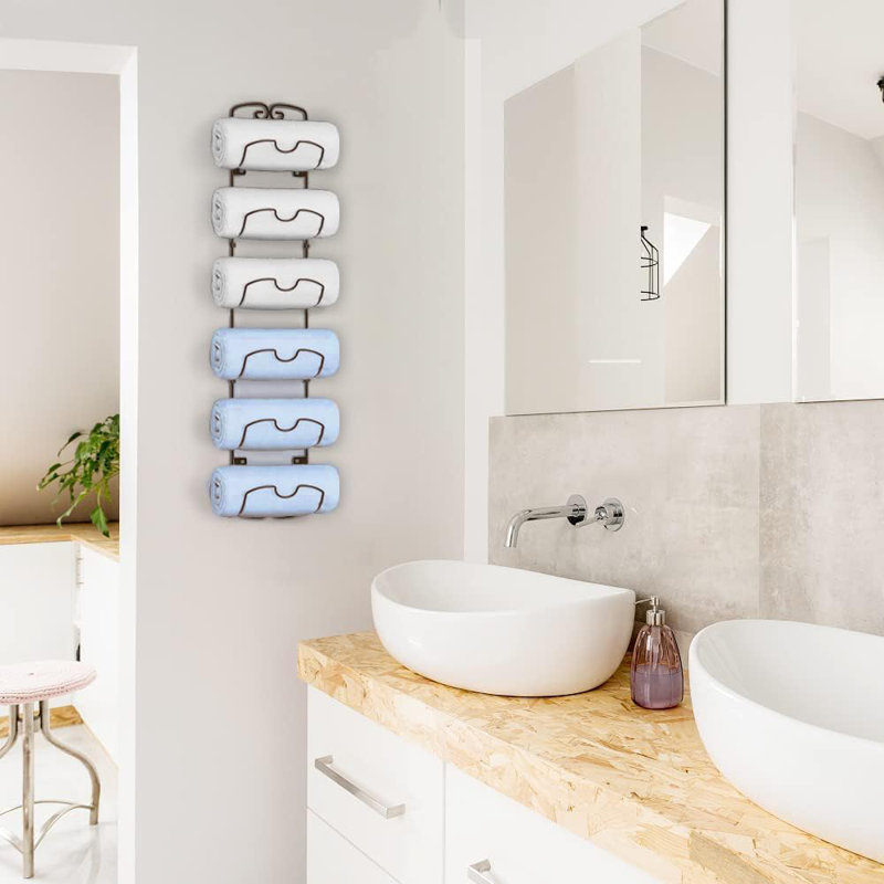 Beatris 6 Wall Mounted Required Towel Rack