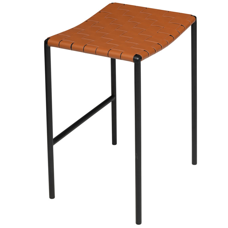 Tabouret de bar et de comptoir Laimonas, Tabouret de comptoir (siège d'une hauteur de 26 p, Cognac
