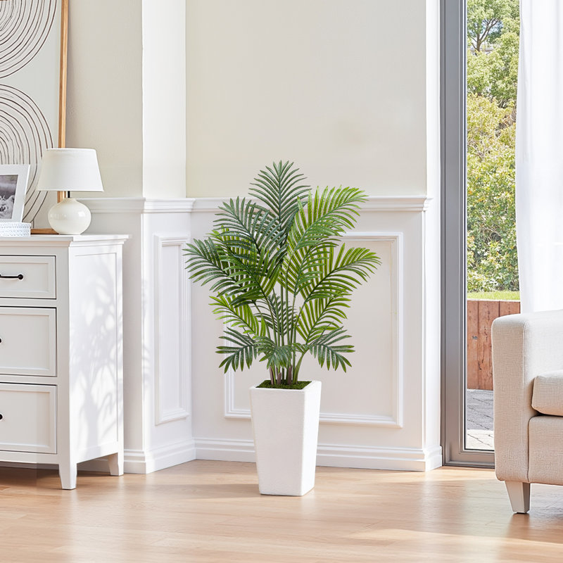 121.9cm Faux Palm Plant in Planter