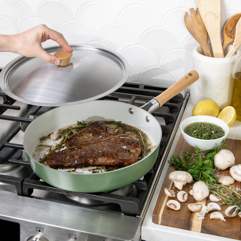 Nordic Ware Cardamom 8" Nonstick Frying Pan With Lid, 12"