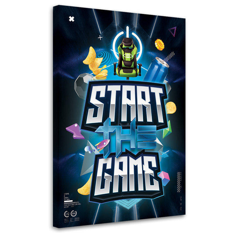 Gamer Game Console - Wrapped Canvas Print, 100cm H x 70cm W