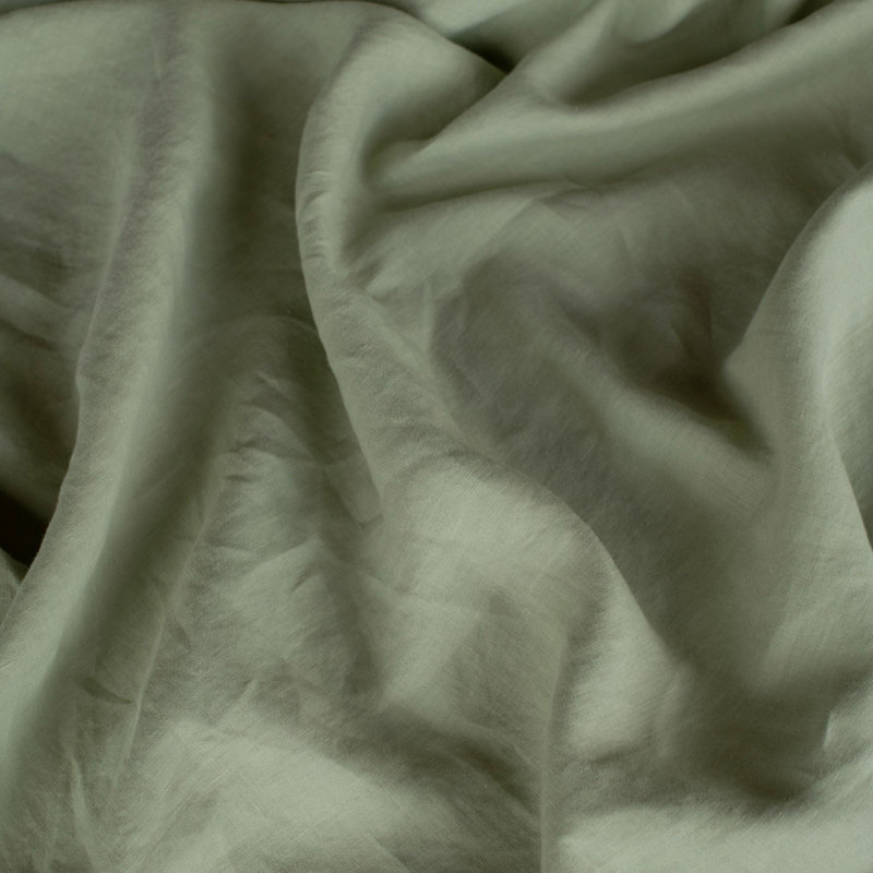 100% French Linen Sheet Set, Matcha, Twin XL Sheet Set with 1 Pillowcase