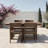 5-Piece HDPE Outdoor Dining Set for 4 – Weather-Resistant Patio Table with Umbrella Hole and 4  Armrest Chairs, Durable Garden Furniture for Backyard, Lawn(Brown)-1428633074-1428633069