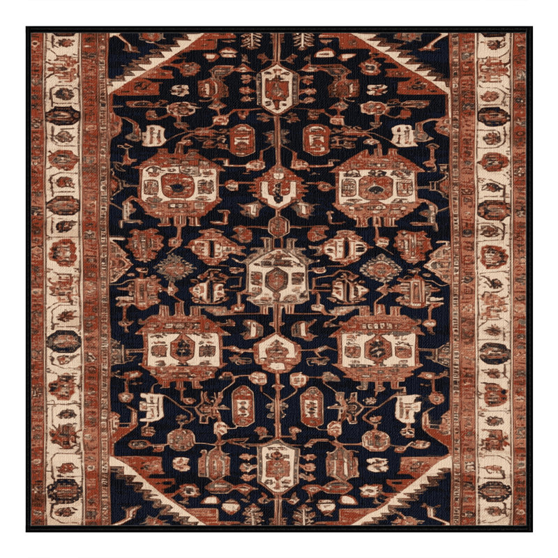Tapis brun lavable à la machine, Carré 5 pi