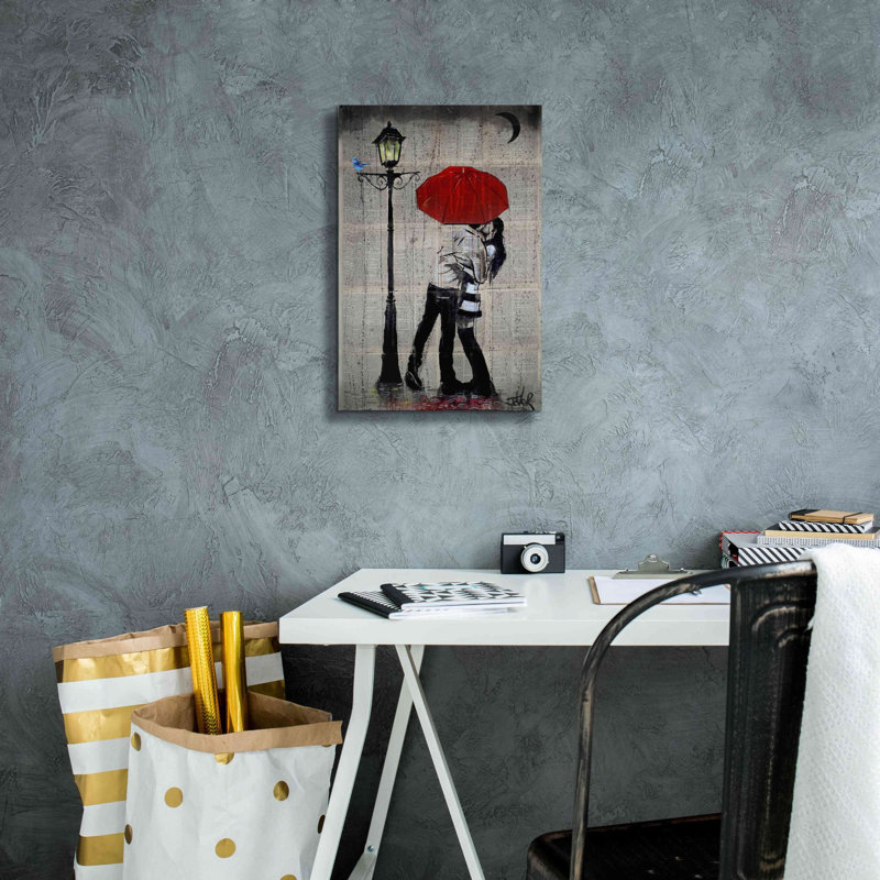 «Rainrain» par Loui Jover, art mural sur toile, H 18 po x l 12 po x P 0,75 po