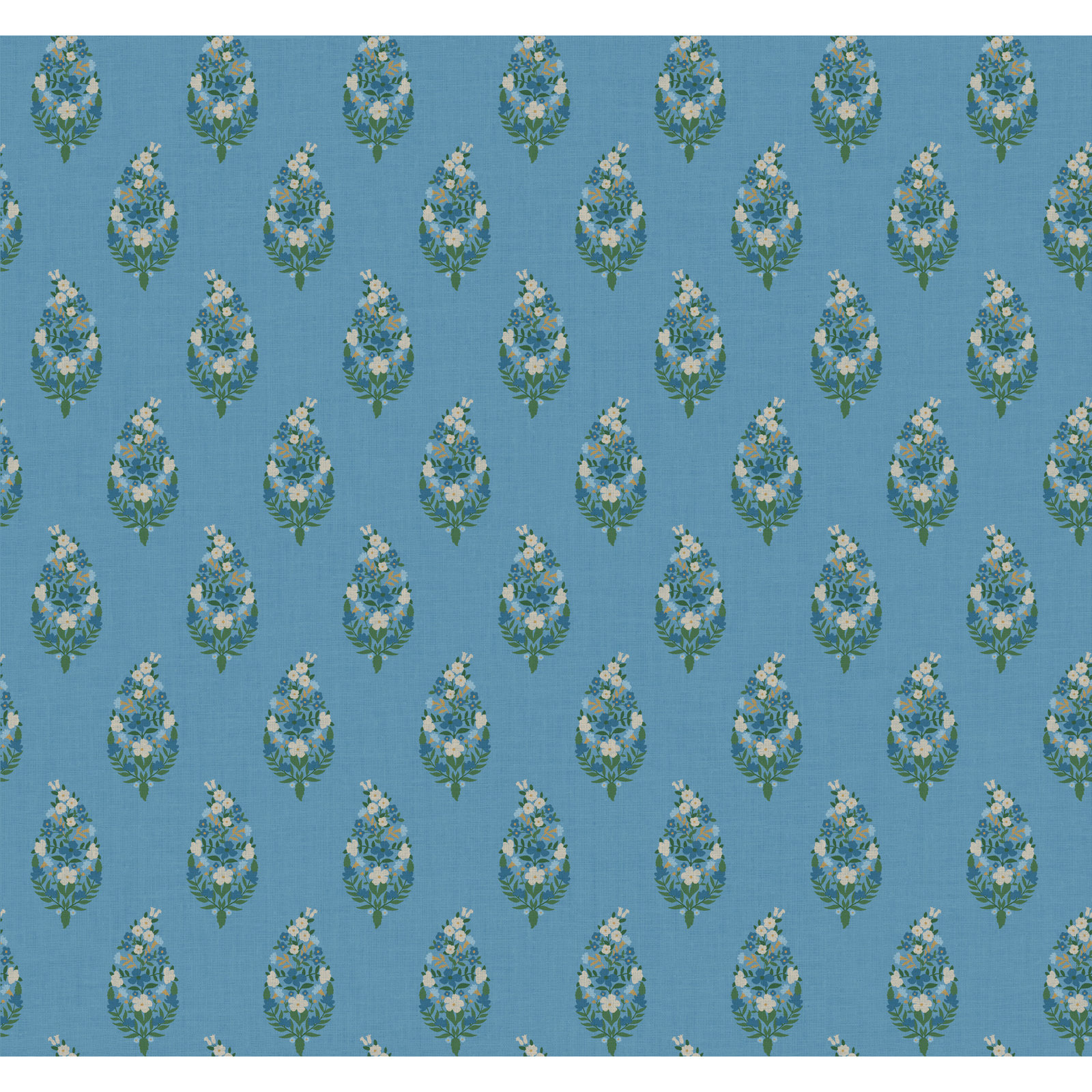 Paisley Wallpaper Double Roll, Blue