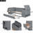 Daybed with Storage Arms,Trundle and Charging Station-1217840739