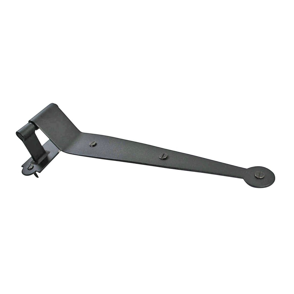 Harte Offset Iron Strap Hinge with Pintle - Black Powder Coat