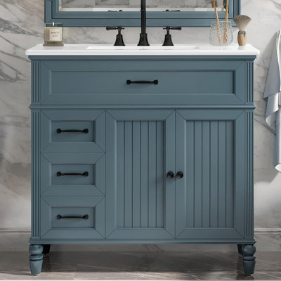 Meuble-lavabo avec lavabo et trois tiroirs