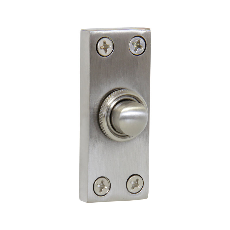 Bouton de porte en laiton, Nickel brossé
