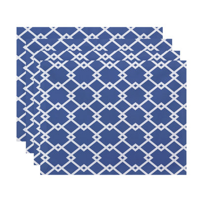 Link Lock Polyester Geometric Rectangle Placemat