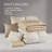 Ivory Luxury Bedding Sets, Polyester Jacquard Material, Elegant Style For All Seasons