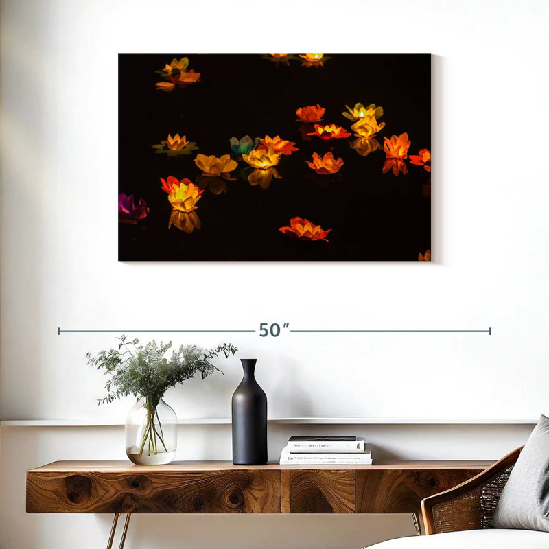 Harnek Lotus Lanterns, 24" H x 36" W