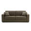 Canapé-lit à accoudoirs larges en cuir véritable à grain large de 85 po avec matelas en mousse à mémoire de forme Cappella-1071349478