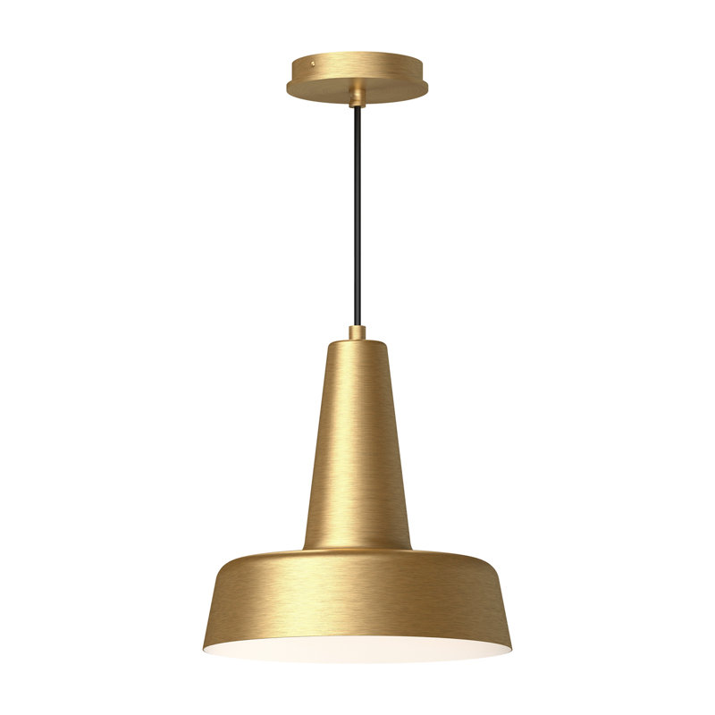 Luminaire suspendu conique à 1 lumière Juliana, Or brossé