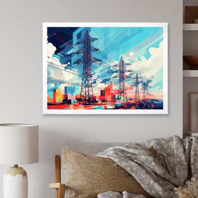 «Color Lines Power Lines Gridscape Serenade I», reproduction sur toile