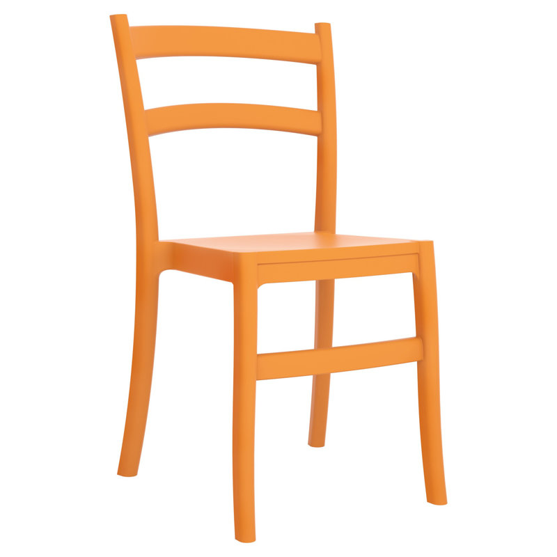 Chaise d'appoint à dossier échelle Jantzen, Orangé