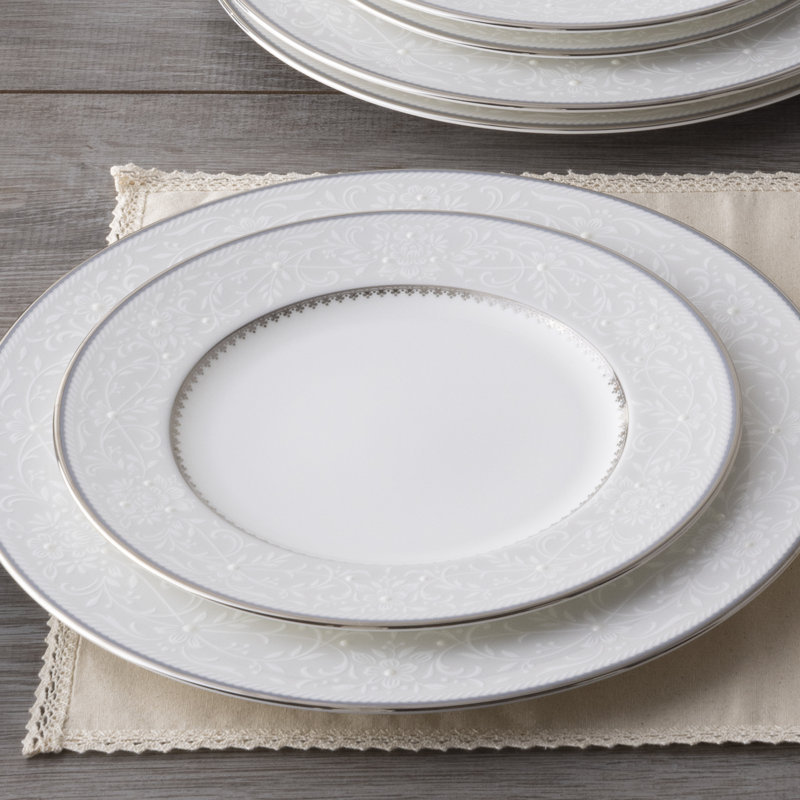 Brocato Floral Porcelain 5-Piece Place Setting with Platinum Band
