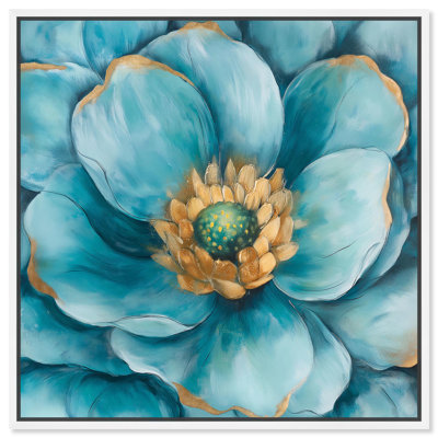 Art floral sur toile Agave bleu sarcelle par Art Remedy
