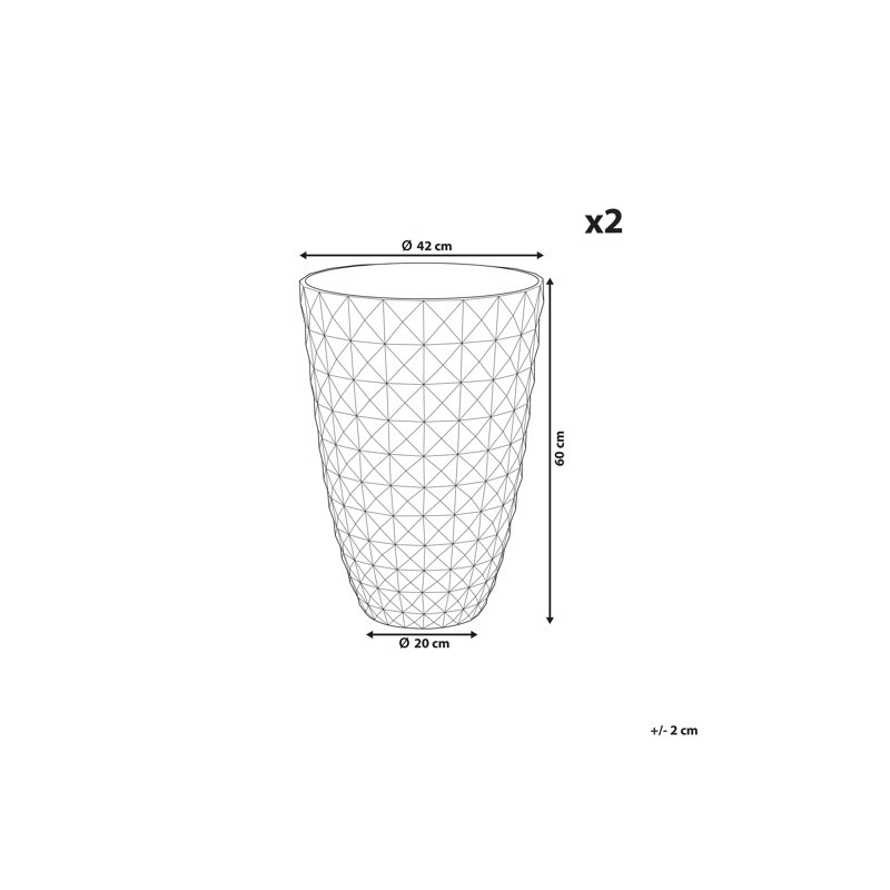Harshal Pot Planter, 59cm H x 42cm W x 42cm D
