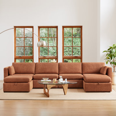 Canapé modulaire rembourré 146,5 po Winfree
