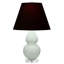 Small Double Gourd Accent Lamp - Steel Blue, Lucite - Tangerine, Taupe Lining Shade-1931772976-1931772928