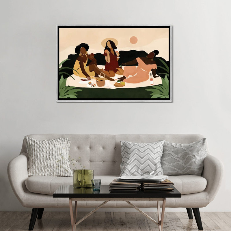 « SIS-nic » par Bria Nicole-impression d’art graphique, Pas de tapis, H 32 po x l 48 po x 1,5 po, Toile avec cadre argenté