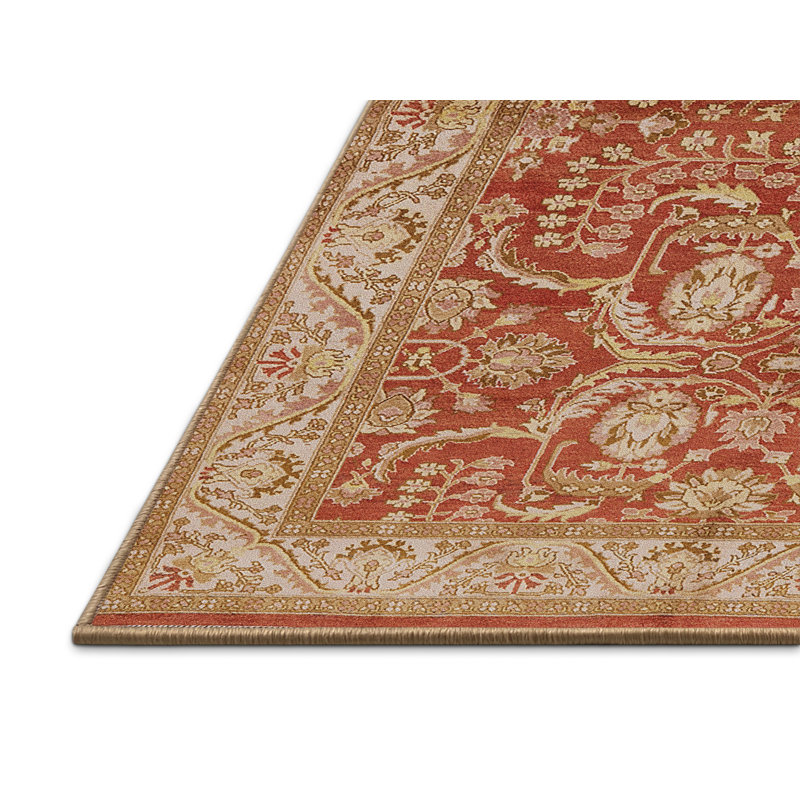Tapis oriental rouge / beige, Rectangle 5 pi x 7 pi