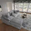 Canapé modulaire rembourré avec repose-pieds-110374990-110374991