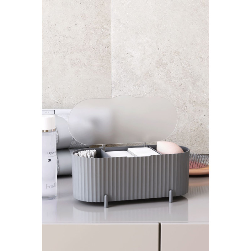 Ensemble de rangement pour maquillage (4 pièces), Gris