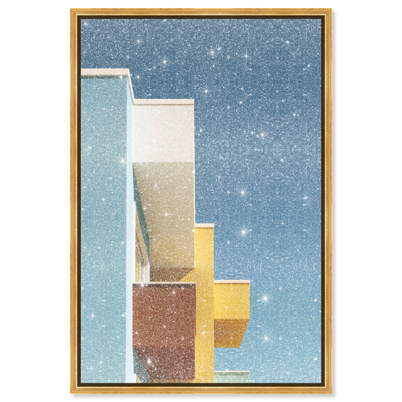 Orthogonal Sky View Print by Oliver Gal, 31"H x 46"W, Gold Floater Frame