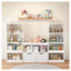 Armoire de rangement blanche en MDF avec tiroirs et tablettes cubiques