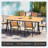6-Person Aluminum Outdoor Dining Set With Umbrella Hole And Stackable Chairs-1901325593