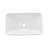 Semi Recessed Bathroom Sink, 19.29 x 12.01 Inch Rectangular White Ceramic Vessel Sink with 1-3/4 Inch Drain Hole, Drop in Modern Lavatory Vanity Bath Wash Bowl Basin, Rectangle for Small Space