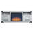 Richmond 60" Industrial Traditional Electric Fireplace TV Stand with 4 Shelves and 2 Drawers in Gray-1343329395