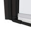 Porte de douche à pivot avec verre trempé de 1/4 po - système de réglage grand noir mat