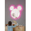 Miroir moderne à DEL avec acrylique incassable incassable, 20,9 po x 19,7 po | 5 mm d'épaisseur, envers en panneau de fibres à densité moyenne, rayures néon 12 V | Ensemble 3 pièces en rose élégant | Parfait pour les décors glamour et les espaces de beauté-226015979