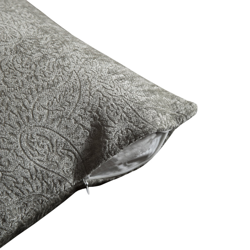 Housse de coussin en jacquard couleur pierre Paisley (ensemble de 2), H 18 po x l 18 po