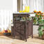 Chariot de barbecue extérieur roulant avec plateau en acier inoxydable, armoire de rangement, abattant, tiroir et support à épices-120348044