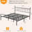 Melati Metal Bed Frame with Headboard Platform Bed No Box Spring Needed-677697809-677697808