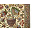 Tapis oriental crème à motif floral 2 x 3 pi