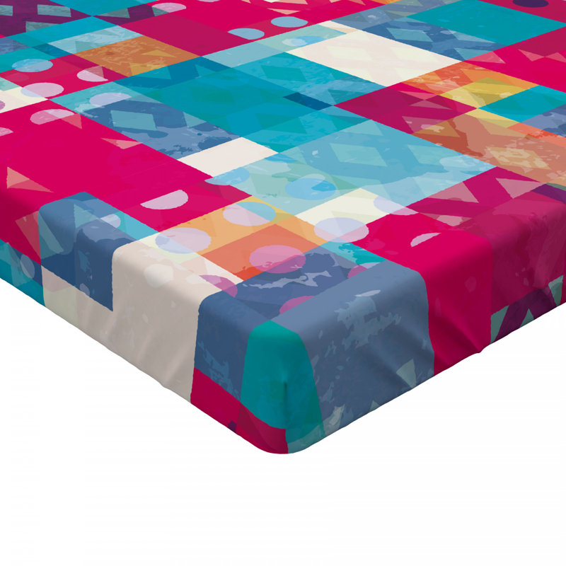 Microfiber Geometric Fitted Sheet, Full Fitted Sheet