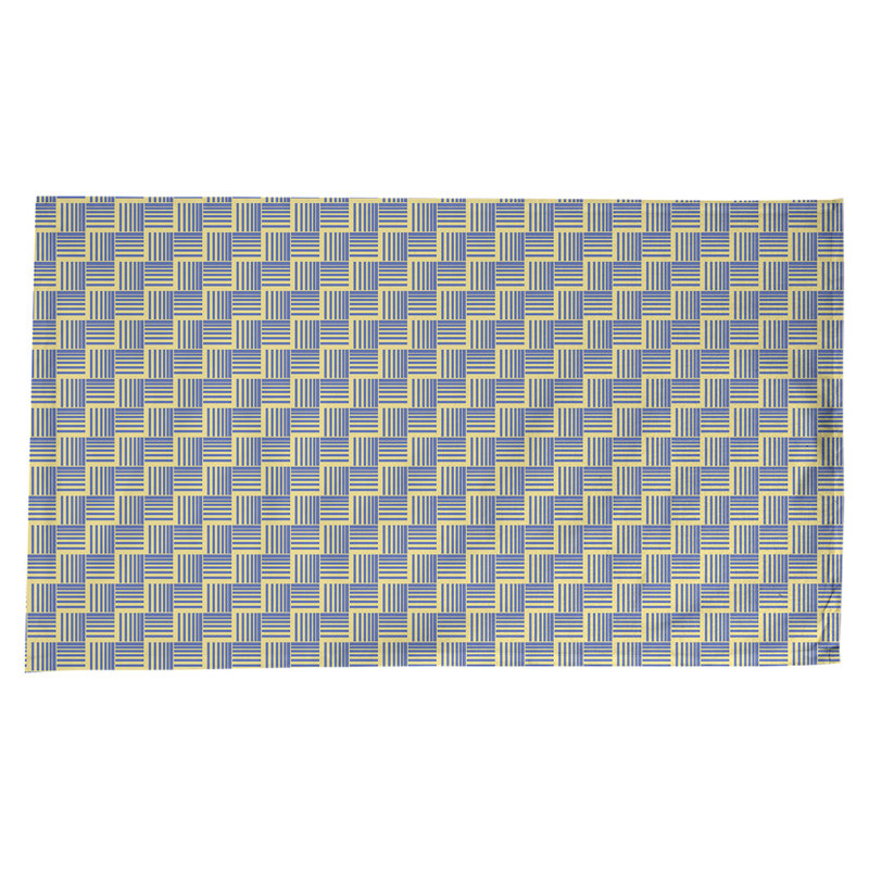 Rayures nattes classiques Nappe, Jaune/bleu