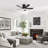 42 Inch Flush Mount Ceiling Fans With Led Light 22W And Remote Control 5 Abs Fan Blades For Bedroom Patio-443762273
