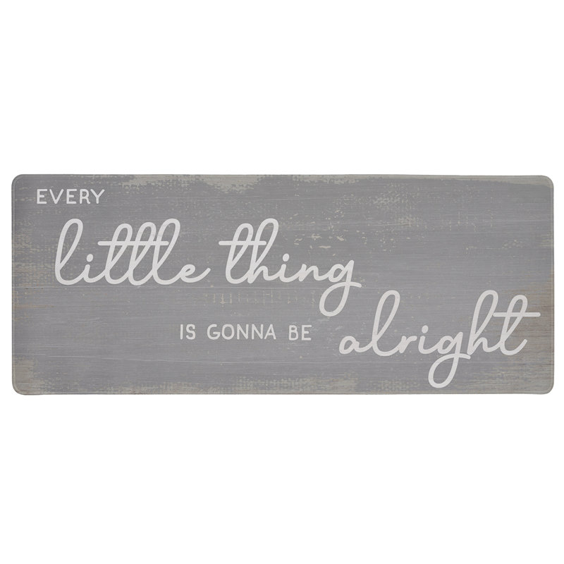 Tapis de bureau «Every Thing Is Alright», par Lil 'Rue, 30 x 12