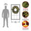 The Holiday Aisle® 30" Glittery Bristle Pine Wreath with Dual Color LED Cosmic Lights